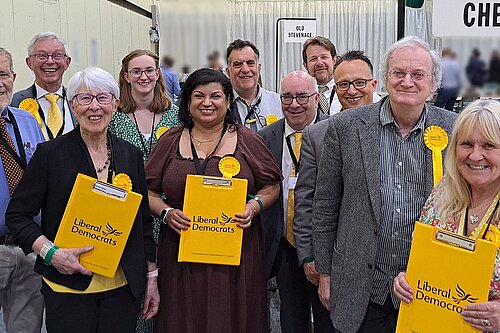 lib dem team at 2025 county election count 
