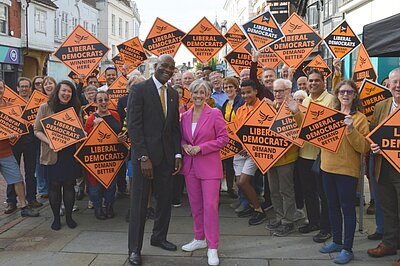 Chris Lucase with Daisy Cooper MP