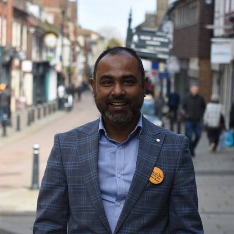 Bulbul Ahmed on Royston High Street