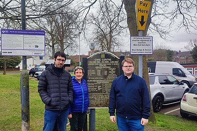 Royston councillors in car park