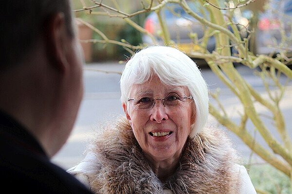 Jill Brinkworth canvassing on doorstep