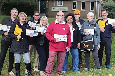 Lib Dem team at Roebuck by-election 2025