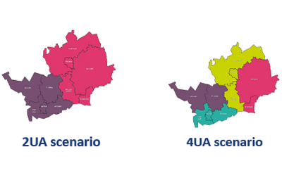 Maps of opetions for Herts unitary councils